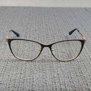 Salsa Eyeglasses SA 7000 Navy Gold Cat Eye Full Rim 52-16-135 Frames ONLY